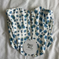 Princess Polly Blue Floral Corset Top