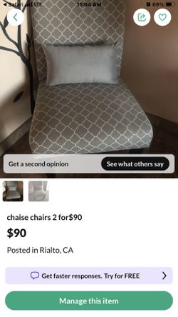 chaise chairs $80 for 2 obo