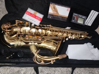 Alto Saxophone with Case and Accessories