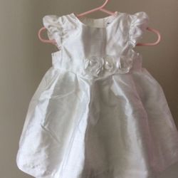Baby girls white Party Princess dress, Baby girls birthday dress, Baby girls clothes(Size 6month)
