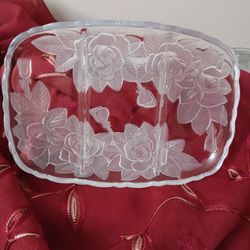 MIKASA STUDIO NOVA EMBOSSED WINTER ROSE CRYSTAL 