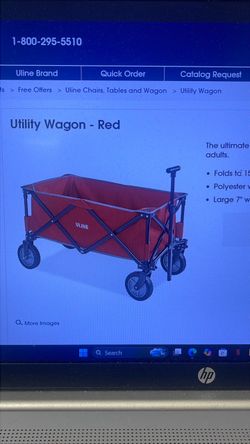 Uline Red Utility wagon