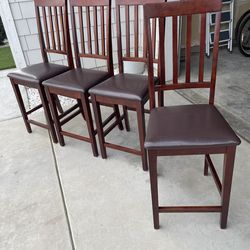 4 counter high dining chairs