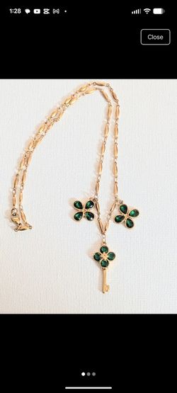 Stainless Steel Emerald Green Necklace