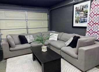 Grey cloud couch sectional 🛋️