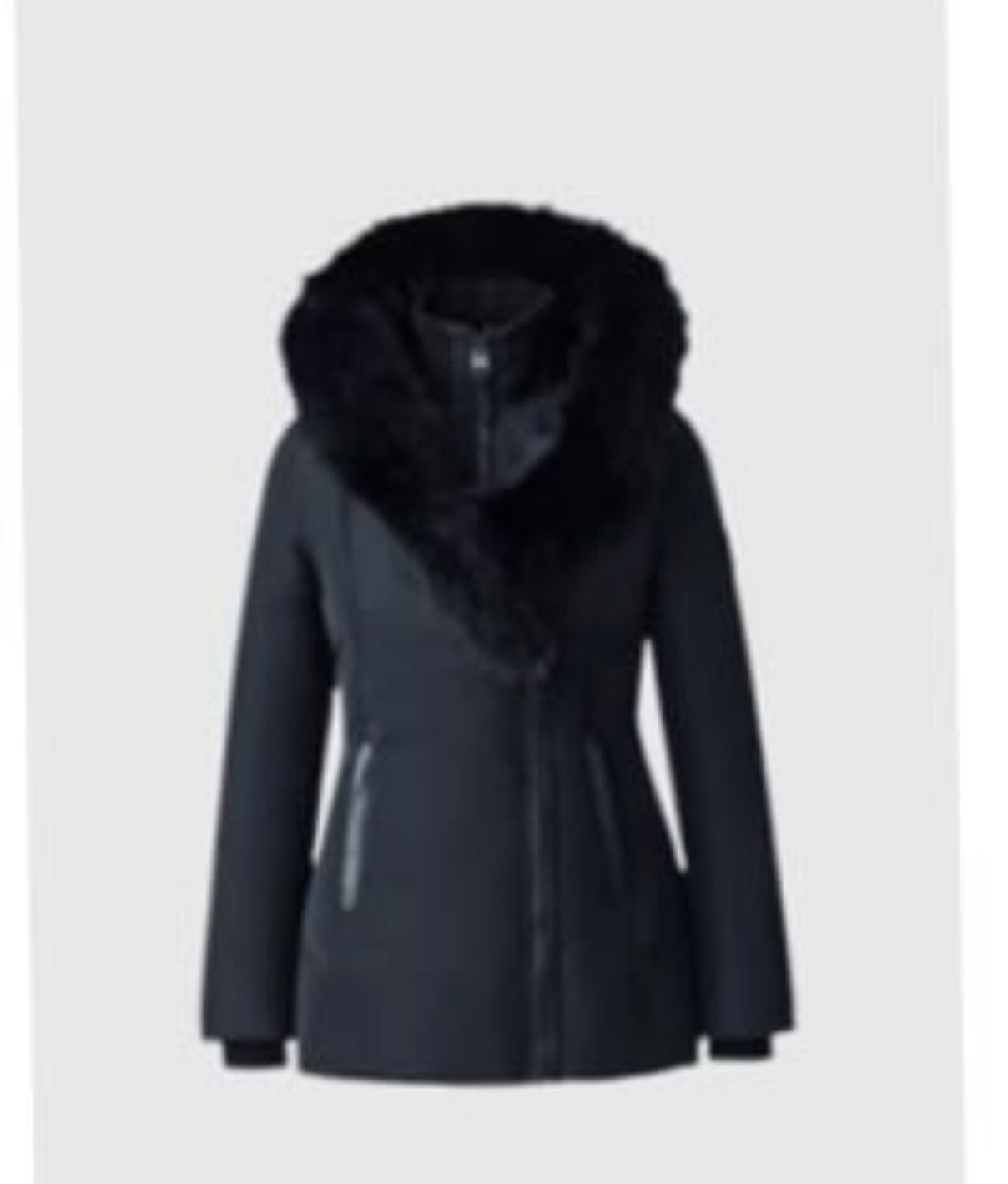 Mackage Adali-bx Down Coat With Blue Fox Fur