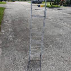 WHITE METAL FOLDING SHELF