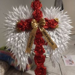 Eternal Cross With Wings 🪽 For Funerals custom orders