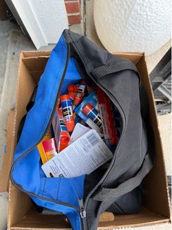 Bag of glue and glue sticks