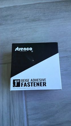Strenco 1" Beige Adhesive Hook and Loop Tape