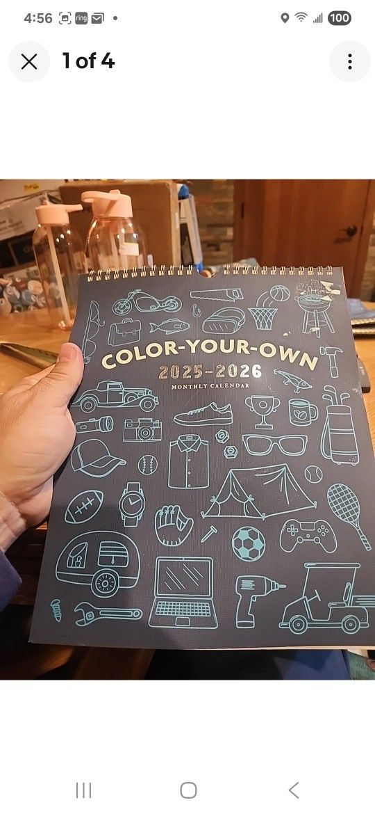 Color Your Own 2025-2026 Monthly Calendar For Boys Or Men New