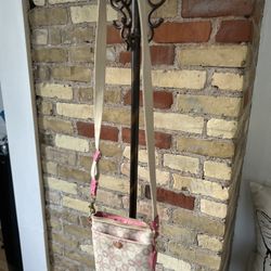 Coach Pink/Neutral Heart Purse