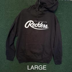•RECKLESS” Hoodie/ Size Large/ BRAND NEW