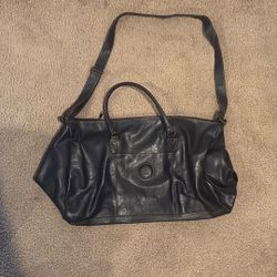 Black Leather Duffle Bag