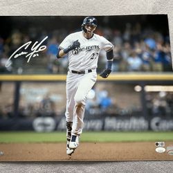 Christian Yelich Brewers Signed Autographed 16x20 Photograph Photo JSA COA