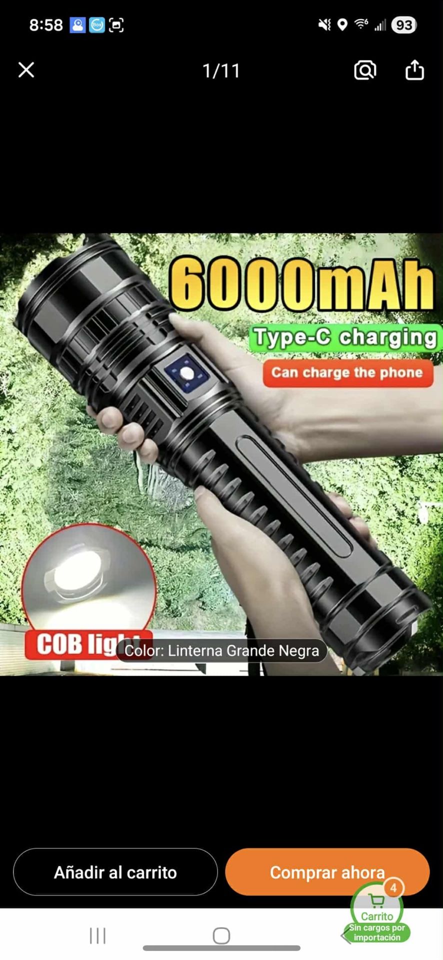 Brand New In Box Powerful Flashlight 6000 Lumens