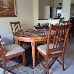 Wood Table -4 Chairs 