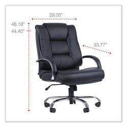 Alera Ravino Big/Tall High-Back Bonded Leather Chair, 450 lb, Headrest