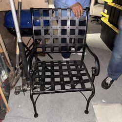 Black outdoor patio set 