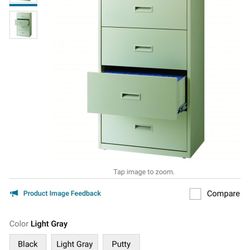HON Lateral File Cabinet with Drawer: Light Gray, 4 Drawers