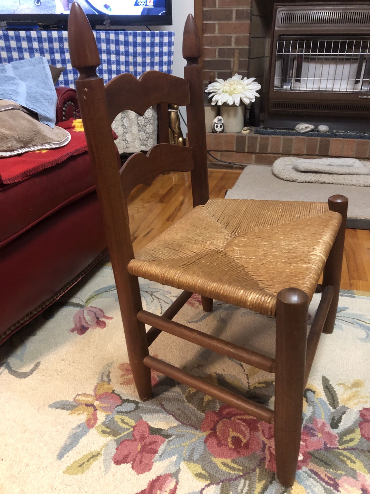 Vintage Shaker Low Back Cane Bottom (Rush Weave) Chair