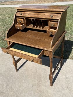 Antique Oak Roll Top Desk