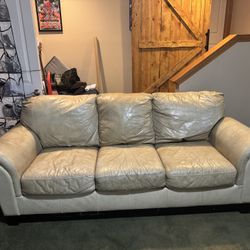 Tan Leather Couch