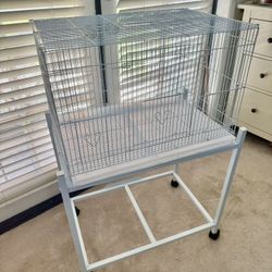 Bird Cage With Rolling Cart 