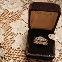 Brand New .925 Silver Wedding Engagement Set 