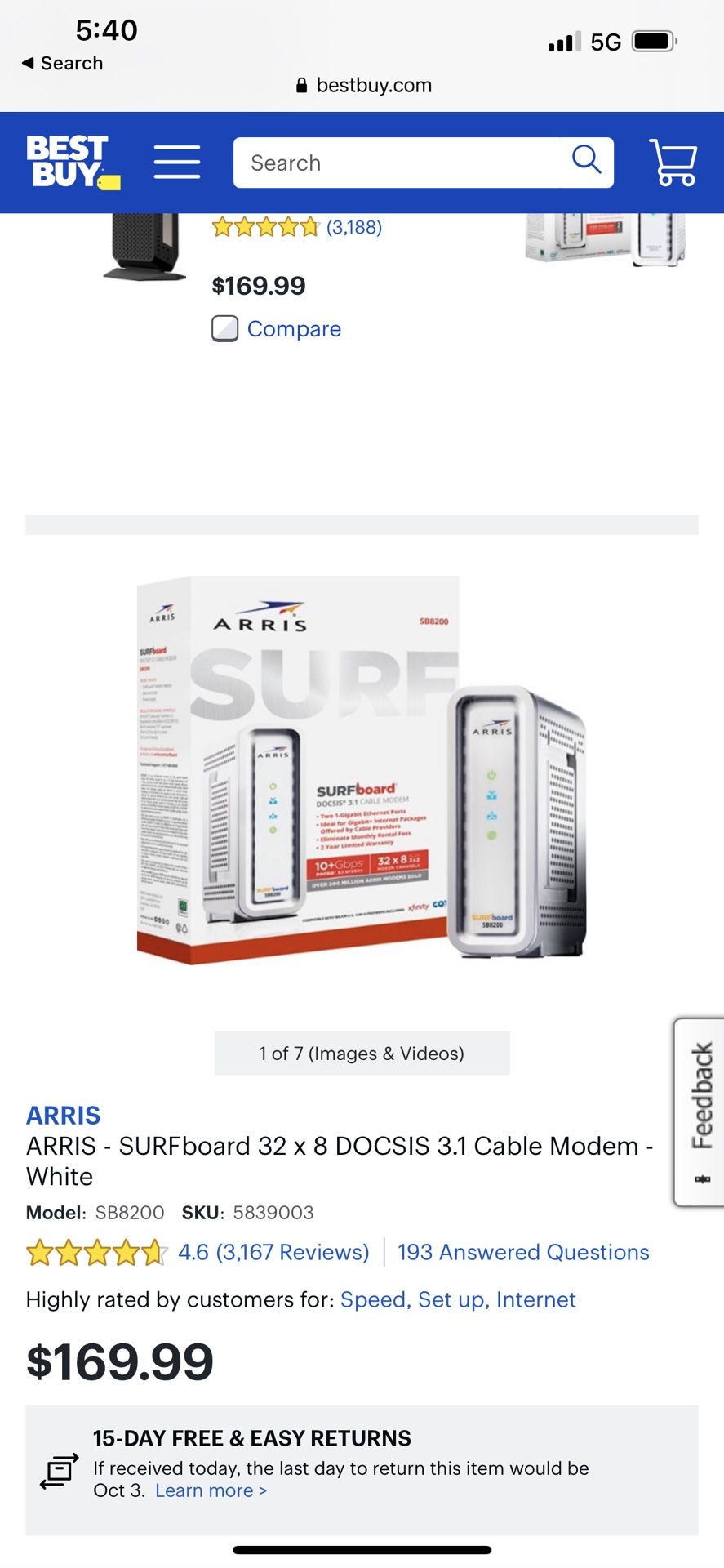 3.1 Arris Modem,  Shoot Me Your Best Offer! 