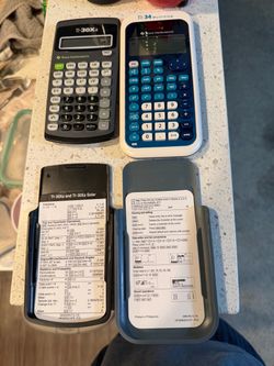 Two scientific calculators