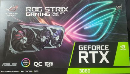NVIDIA GeForce RTX 3080 ROG Strix V2 LHR Gaming Overclocked Triple-Fan 10GB GDDR6X PCIe 4.0 Graphics Card