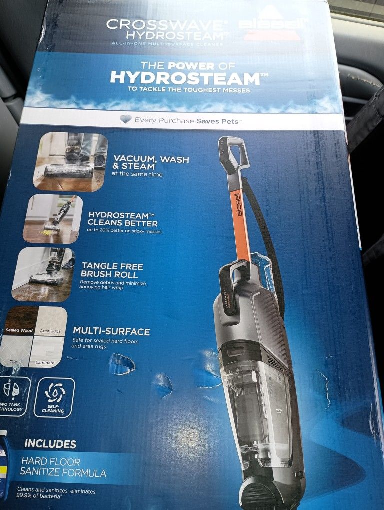 Brand New Bissell Cross Wave Hydro Steam Cleaner 