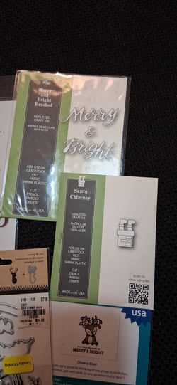 Christmas Metal Dies--mostly all new- $3 each