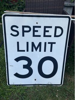 Speed Limit 30 Metal Sign