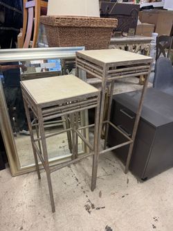 Tall Metal Plant Stands Set of 2