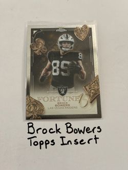 Brock Bowers Las Vegas Raiders All-Pro TE Topps Chrome Short Print Insert Card.