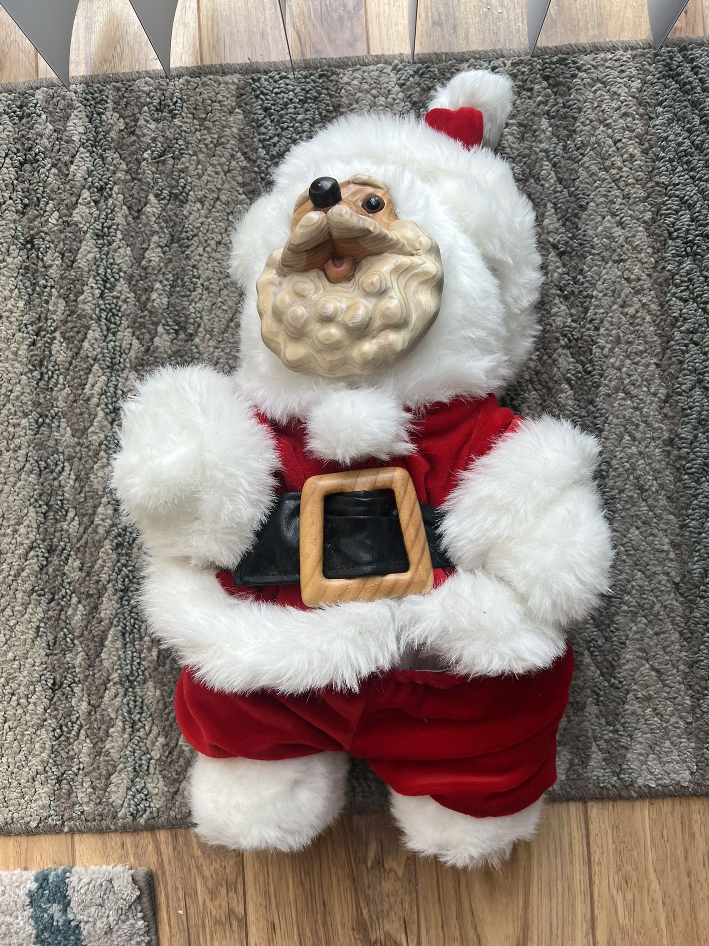 Robert Raikes 1989 Original Santa Christmas Bear Rare Wood Face & Soles Limited
