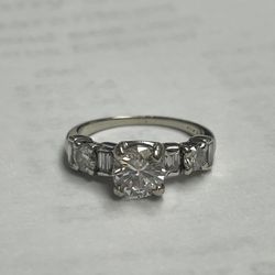 1.ct Natural Diamond Engagement Ring G/SI