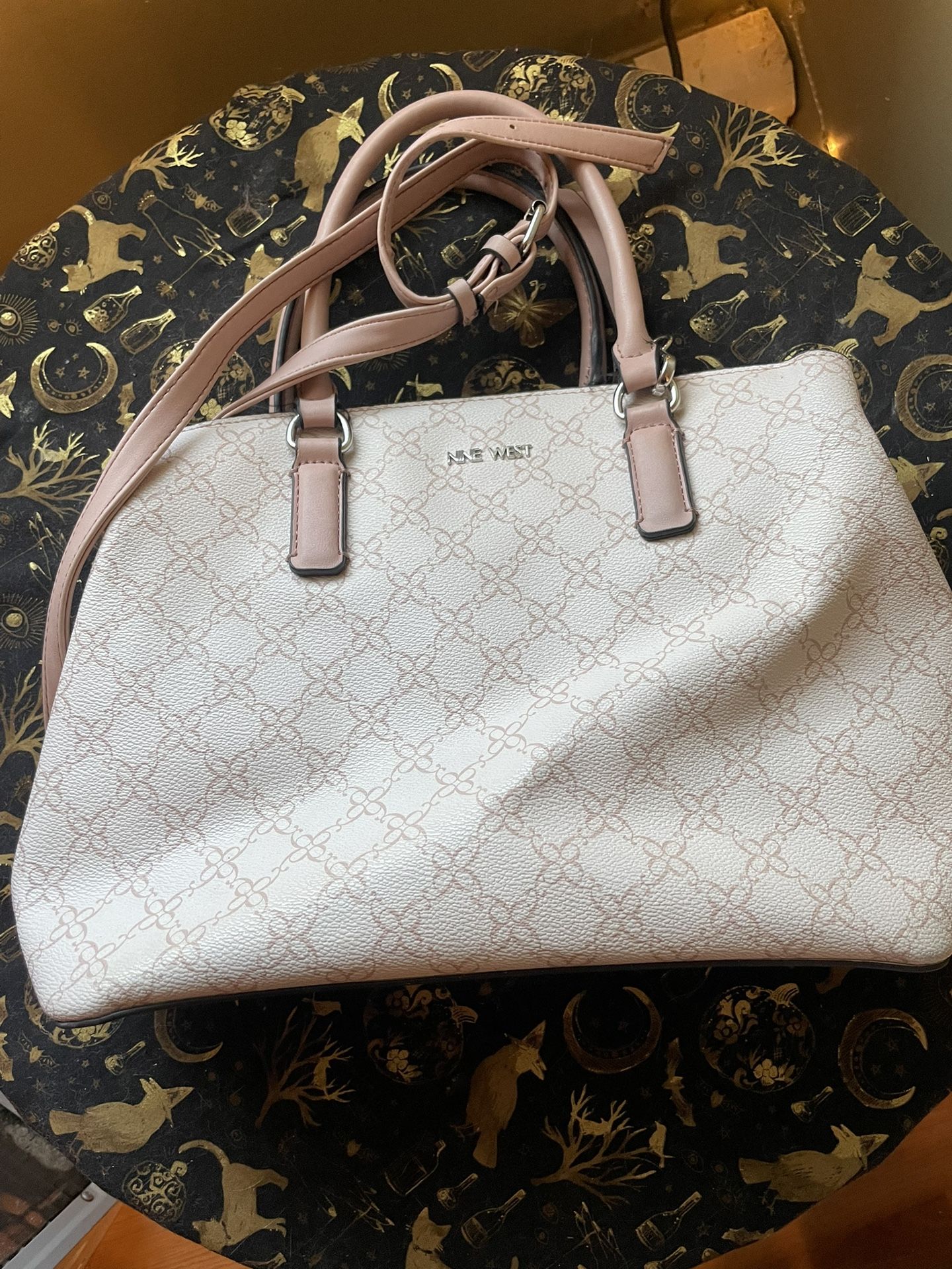 Pink And White Nine West Handbag