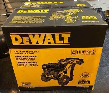 DeWalt DXPW3625 Cold Water Gas 3600 PSI 2.5 GPM Pressure Washer