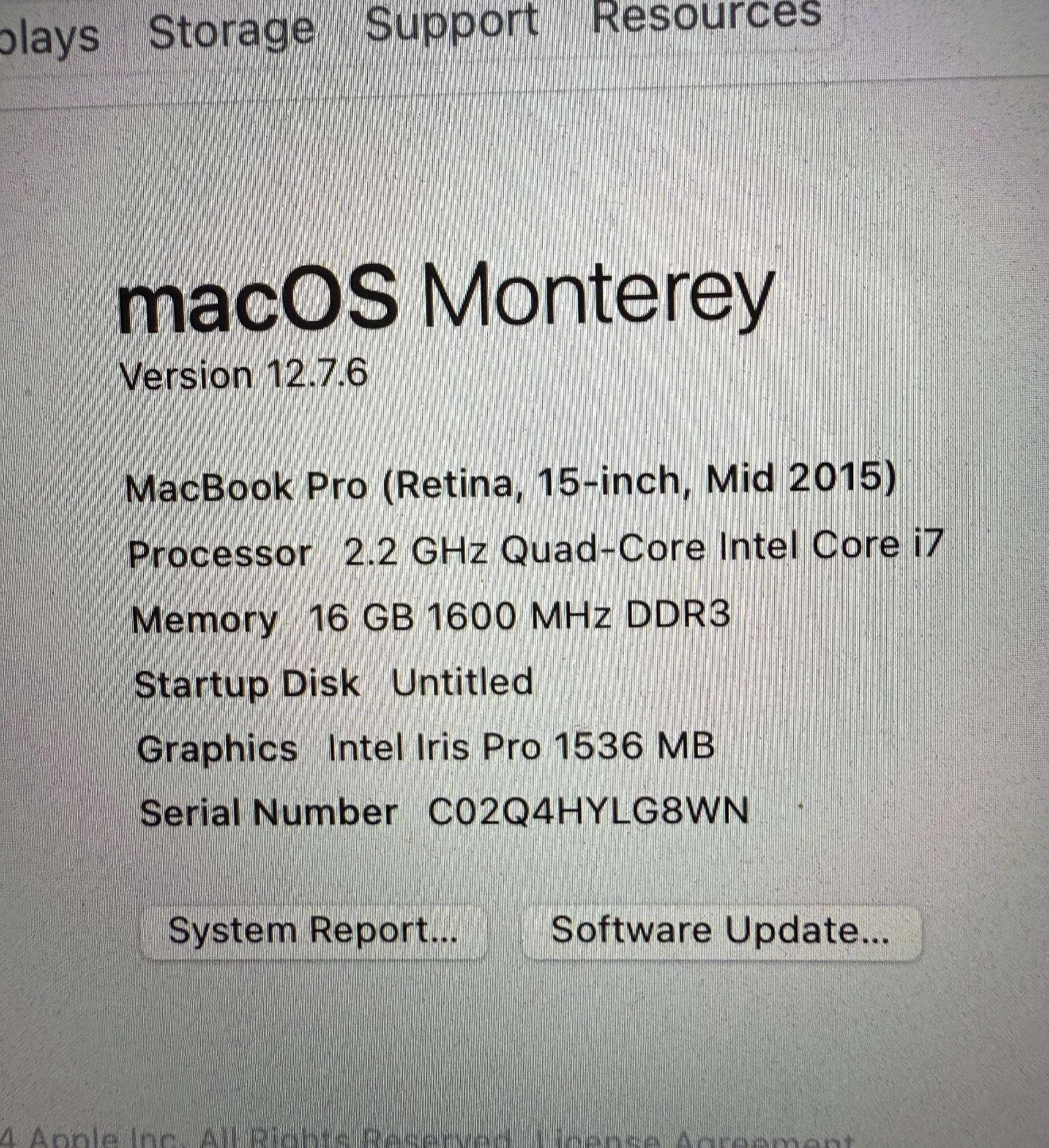 MacBook Pro 2015 15 inch