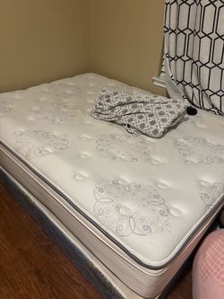 Queen Pillow Top Mattress with Box Spring