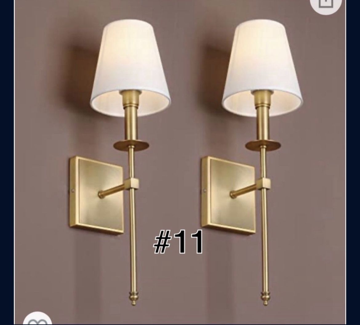 Gold Wall Sconces Set Of 2