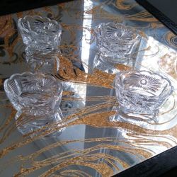 Crystal Salt & Pepper Holders Crystal Sugar Holders  Set Of 4
