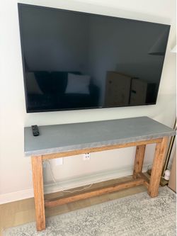 Modern TV Stand / Console Table with Concrete Top