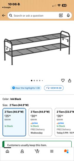 SONGMICS 2-Tier Shoe Rack