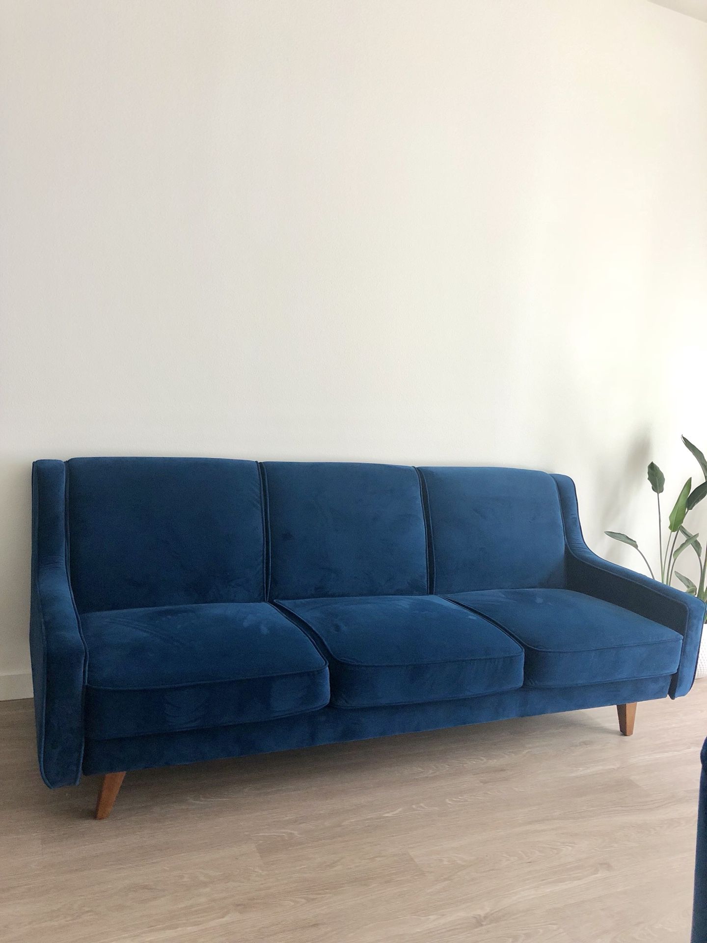 Velvet couch /sofa / royal blue