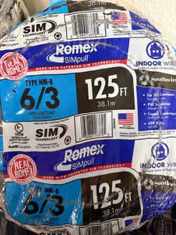 New Romex wire 6/3