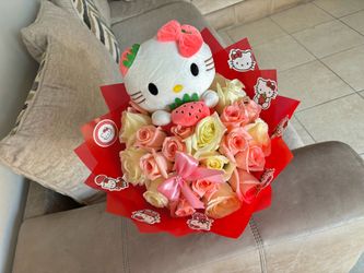 Hello Kitty Plush Rose Bouquet Gift Set